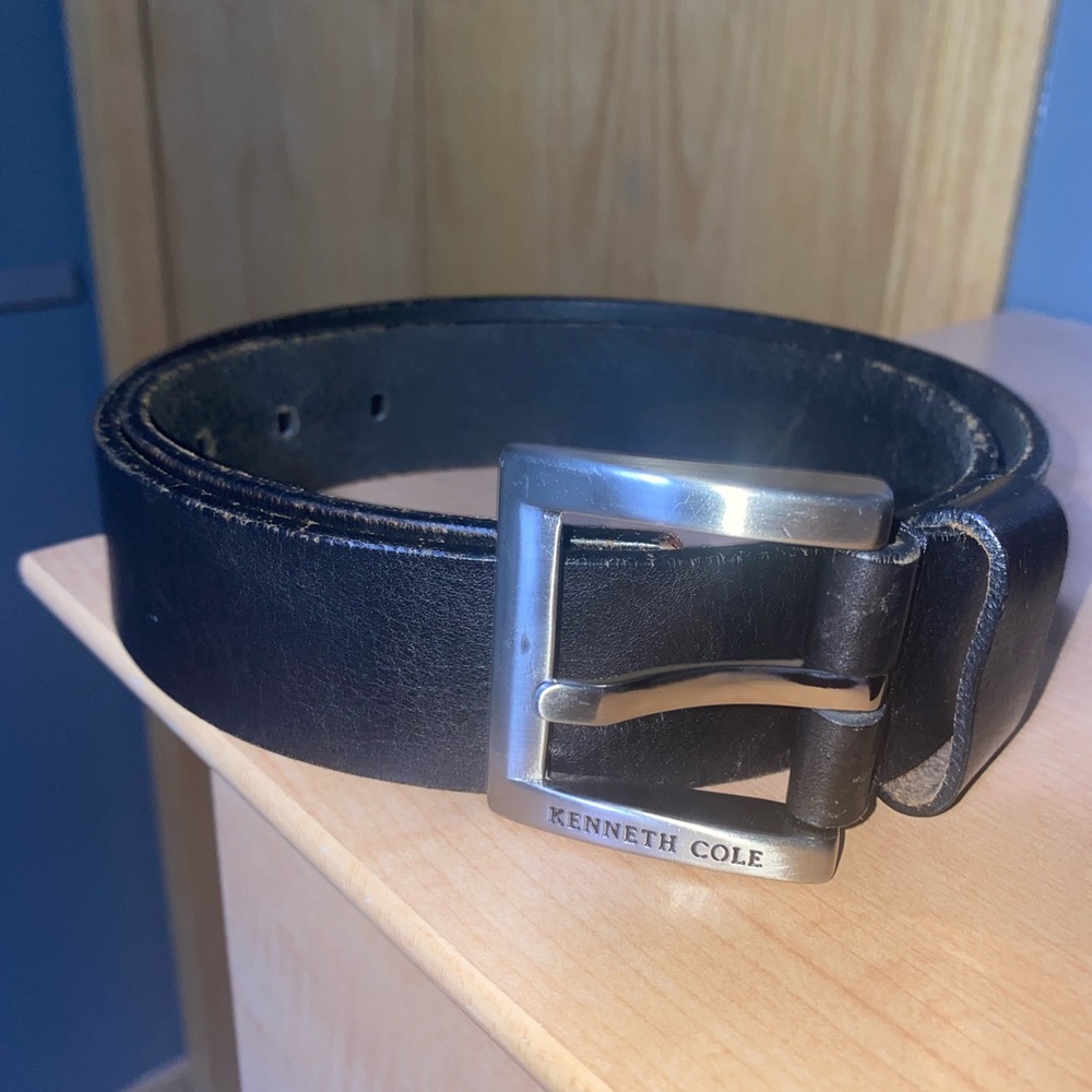 Kenneth Cole | Black Leather Belt | Size 34
